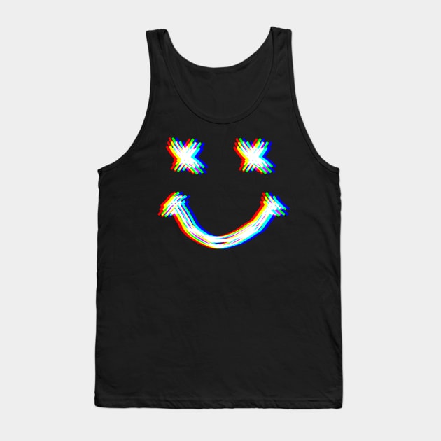 Smiley Face Glitch Tank Top by Mr.FansArt